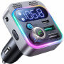 JOYROOM JR-CL16 Transmițător FM Bluetooth auto cu porturi USB-C / 2x USB-A - 48W - argintiu