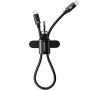 ESSAGER ES-X83 Cablu de încărcare și date și curea - USB-C la USB-C - 30 cm - negru