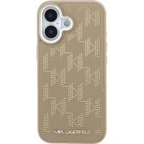 Karl Lagerfeld Perforated Monogram husă cu MagSafe pentru iPhone 17 - bej