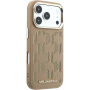 Karl Lagerfeld Perforated Monogram husă cu MagSafe pentru iPhone 17 Pro - bej