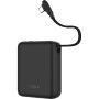 FIXED Zen 10 Loop baterie externă cu cablu USB-C integrat și porturi USB-C / USB-A - 10 000 mAh - neagră