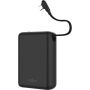 FIXED Zen 20 Loop baterie externă cu cablu integrat USB-C și porturi USB-C / USB-A - 20 000 mAh - negru