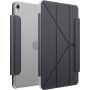 UNIQ Camden Lite husă tip carte cu suport origami și spațiu pentru Apple Pencil pentru iPad 10,9" (2022) / 11" (2025) - gri închis