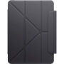 UNIQ Camden Lite husă tip carte cu suport origami și spațiu pentru Apple Pencil pentru iPad 10,9" (2022) / 11" (2025) - gri închis