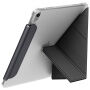 UNIQ Camden Lite Husă tip carte cu Suport origami și spațiu pentru Apple Pencil pentru iPad Air 11" (2024-2026) - gri închis
