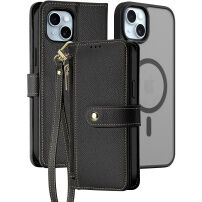 DUX DUCIS Husă detașabilă Lawa 2 în 1 cu MagSafe și portofel pentru iPhone 15 - negru