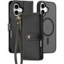 DUX DUCIS Husă detașabilă Lawa 2 în 1 cu MagSafe și portofel pentru iPhone 16 Plus - negru