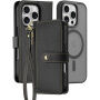 DUX DUCIS Husă detașabilă Lawa 2 în 1 cu MagSafe și portofel pentru iPhone 16 Pro - negru