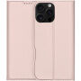 DUX DUCIS Husă flip Skin Pro pentru iPhone 16 Pro - auriu roz