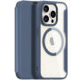 DUX DUCIS Skin X husă flip cu MagSafe pentru iPhone 15 Pro - albastru închis