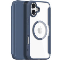 DUX DUCIS Husă cu clapetă Skin X cu MagSafe pentru iPhone 16 - albastru închis