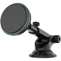 FIXED MagCool 2 XL Suport magnetic auto pentru parbriz și bord cu încărcare Wireless pentru iPhone - negru
