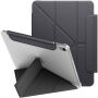 UNIQ Camden Lite Husă tip carte cu Suport origami și spațiu pentru Apple Pencil pentru iPad Air 11" (2024-2026) - gri închis