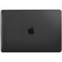ENKAY 3in1 husă lucios cu husă de tastatură EU foarte subțire și capace de port pentru MacBook Pro 15" cu Touch Barem (A1707 / A1990) - negru