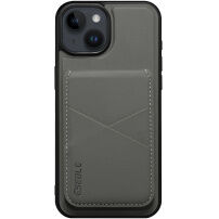 ESEBLE husă cu portofel magnetic detașabil și MagSafe pentru iPhone 13 / 14 - gri-maro