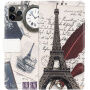 Husă flip cu stativ, scrisori din Paris pentru iPhone 11 Pro - color