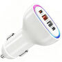 P54 încărcător auto cu porturi 2x USB-C / 2x USB-A - 75W - alb