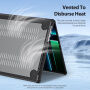 DUX DUCIS LCGM Series Husă transparentă lucioasă pentru MacBook Pro 16" (A2485 / A2780 / A2991 / A3186 / A3403 / A3428 / A3429) - negru