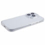 Husă tip carte din două piese pentru față și spate pentru iPhone 16 Pro - transparent
