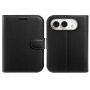 Husă tip carte din piele PU pentru iPhone Duo - negru