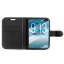Husă tip carte din piele PU pentru iPhone Duo - negru