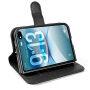 Husă tip carte din piele PU pentru iPhone Duo - negru