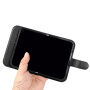 Husă tip carte din piele PU pentru iPhone Duo - negru