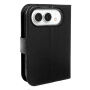Husă tip carte din piele PU pentru iPhone Duo - negru