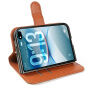 Husă tip carte din piele PU pentru iPhone Duo - maro