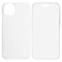 Husă tip carte din două piese pentru partea din față și din spate pentru iPhone 15 - transparentă