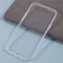 Husă tip carte din două piese pentru partea din față și din spate pentru iPhone 15 - transparentă
