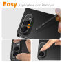 NORTHJO Folie de sticlă securizată pentru protecția lentilelor camerei din spate pentru iPhone Duo - negru
