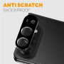 NORTHJO Folie de sticlă securizată cu ramă pentru protecția lentilelor camerei spate pentru iPhone Duo - negru