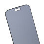 Sticlă securizată mată Anti-Spy cu ramă neagră pentru iPhone 18 Pro