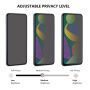 Sticlă securizată 2.5D Anti-Spy cu ramă neagră pentru iPhone 18 Pro Max