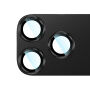 Rurihai Folie de sticlă securizată cu ramă metalică pentru protecția lentilelor camerei pentru iPhone 18 Pro Max - negru