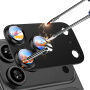 Rurihai Folie de sticlă securizată cu ramă metalică pentru protecția lentilelor camerei pentru iPhone 18 Pro Max - negru