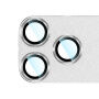 Rurihai Folie de sticlă securizată cu ramă metalică pentru protecția lentilelor camerei pentru iPhone 18 Pro Max - argintiu
