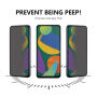 Sticlă mată securizată Anti-Spy cu ramă neagră pentru ecranul frontal iPhone Duo