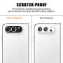 Folie de sticlă securizată cu ramă pentru protecția lentilelor camerei din spate pentru iPhone Duo - negru