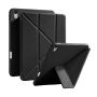 Husă tip carte XDcase Y-fold cu Suport origami și spațiu pentru Apple Pencil pentru iPad Air 4 (2020) / Air 5 (2022) / Air 11" (2024-2026) - negru