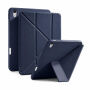 Husă tip carte XDcase Y-fold cu Suport origami și spațiu pentru Apple Pencil pentru iPad Air 4 (2020) / Air 5 (2022) / Air 11" (2024-2026) - albastru închis