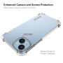 Husă transparentă ENKAY cu colțuri întărite pentru iPhone 15 Plus - transparent