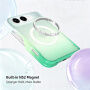Husă transparentă cu gradient de culoare și MagSafe pentru iPhone Duo - albastru-galben