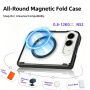 Husă mată cu ramă colorată și MagSafe pentru iPhone Duo - negru