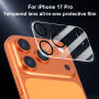 XDcase Folie de sticlă securizată pentru protecția lentilelor camerei din spate pentru iPhone 17 Pro - negru