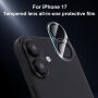 XDcase Folie de sticlă securizată pentru protecția lentilelor camerei din spate pentru iPhone 17 - negru