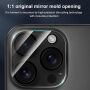 XDcase Folie de sticlă securizată pentru protecția lentilelor camerei din spate pentru iPhone 15 Pro / 15 Pro Max - negru