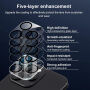 XDcase Folie de sticlă securizată pentru protecția lentilelor camerei din spate pentru iPhone 15 Pro / 15 Pro Max - negru