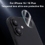 XDcase Folie de sticlă securizată pentru protecția lentilelor camerei spate pentru iPhone 16 / 16 Plus - transparent